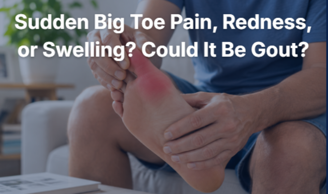 Sudden Big Toe Pain, Redness, or Swelling? Could It Be Gout?